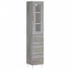 vidaXL Highboard Grey Sonoma 34.5x34x180 cm Engineered Wood