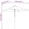 vidaXL Garden Parasol with Wooden Pole Taupe 198x198x231 cm