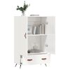 vidaXL Highboard High Gloss White 69.5x31x115 cm Engineered Wood