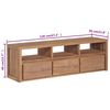 vidaXL TV Cabinet Solid Teak Wood with Natural Finish 120x30x40 cm