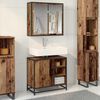 vidaXL Bathroom Furniture Set with Door 2 pcs Old Wood Engineered Wood