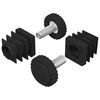 vidaXL Furniture Levelers Adjustable 2 pcs Black M6 PP