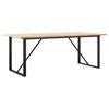vidaXL Dining Table O-Frame 200x100x75.5 cm Solid Wood Pine and Steel
