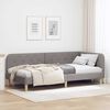 vidaXL Corner Bed Frame with Headboard Taupe 90 x 190 cm Fabric