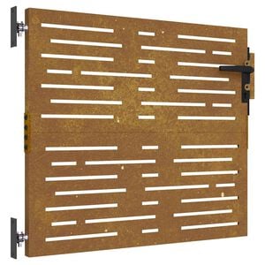 vidaXL Garden Gate 85 x 75 cm Powder-coated steel Black Lockable