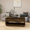 vidaXL Coffee Table Smoked Oak 102.5x55x44 cm Engineered Wood