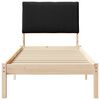 vidaXL Bed frame Brown and black 80 x 200 cm Solid pine wood