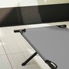 vidaXL Folding Camping Bed Folding Manual Grey Oxford fabric
