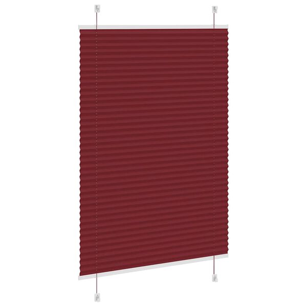 vidaXL Pleated Blind Bordeaux Red 90x150 cm Fabric Width 89.4 cm Polyester