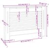 vidaXL Radiator Covers 2 pcs White 112x19x81.5 cm MDF