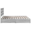 vidaXL Storage Bed Grey Sonoma 180 x 200 cm Engineered Wood