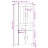 vidaXL Highboard Smoked Oak 69.5x34x180 cm Engineered Wood
