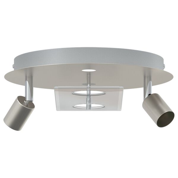 vidaXL Ceiling Spotlight Silver 29 x 29 x 11 cm Steel and glass