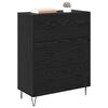 vidaXL Sideboard Black Oak 69.5 x 34 x 90 cm Engineered Wood and Iron