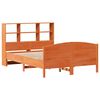 vidaXL Bookcase Bed without Mattress Wax Brown 140x190cm Solid Wood Pine