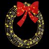 vidaXL Wreath with 80 LEDs Warm white 91 x 91 x 9 cm PET