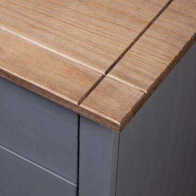 vidaXL Bedside Cabinet Grey 46x40x57 cm Pinewood Panama Range