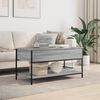 vidaXL Coffee Table Grey Sonoma 100x50x50 cm Engineered Wood and Metal