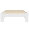vidaXL Bed Frame without Mattress White Solid Pine Wood 90x200 cm