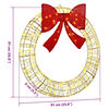vidaXL Wreath with 80 LEDs Warm white 91 x 91 x 9 cm PET