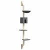 vidaXL Wall-mounted Cat Tree with Scratching Post Dark Grey 187 cm