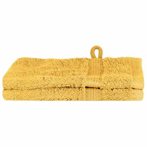 vidaXL Guest Towel SOLUND 2 pcs Gold 15 x 21 cm 550 gsm