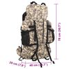vidaXL Hiking Backpack Camel Brown Camouflage 80 L Oxford Fabric
