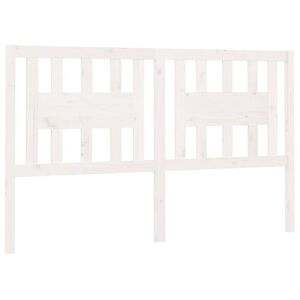 vidaXL Headboard White 146x4x100 cm Solid Wood Pine