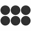 vidaXL Stepping Stone 6 pcs Black &Oslash; 44 x 2 cm Rubber