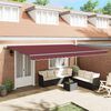 vidaXL Automatic Retractable Awning Burgundy 500x300 cm