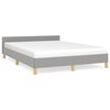 vidaXL Bed Frame without Mattress Light Grey 180x200cm Super King Fabric
