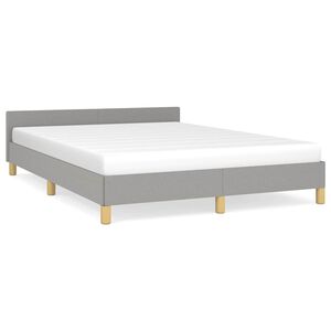 vidaXL Bed Frame without Mattress Light Grey 180x200cm Super King Fabric