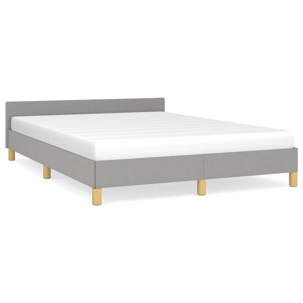 vidaXL Bed Frame without Mattress Light Grey 180x200cm Super King Fabric