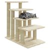 vidaXL Cat Tree with Sisal Scratching Posts Cream 63 cm