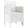 vidaXL Garden Chair 2 pcs White 53 x 49 x 85 cm Polypropylene