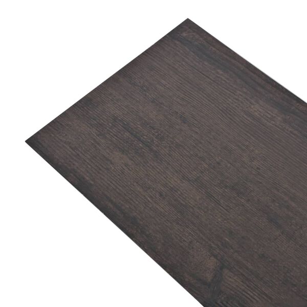 vidaXL Non Self-adhesive PVC Flooring Planks 4.46 m&sup2; 3 mm Dark Brown