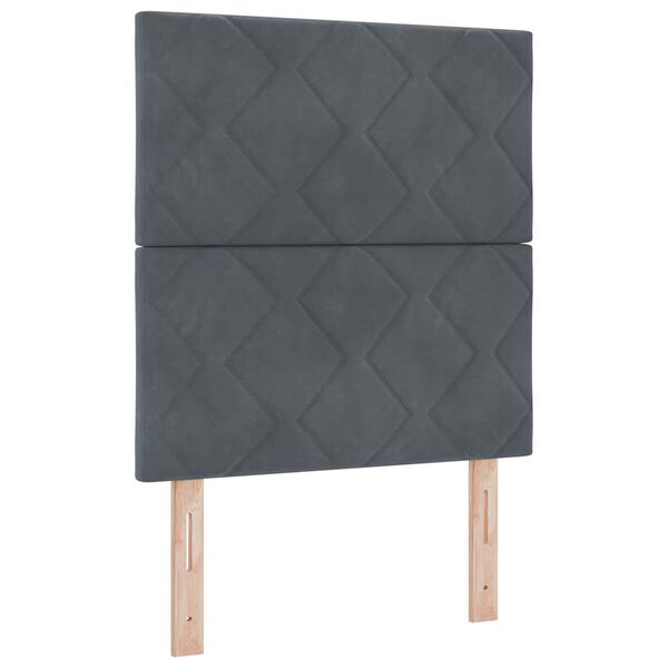 vidaXL Headboard Height Adjustable Dark grey 80 cm Velvet