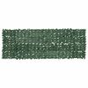 vidaXL Balcony Screen with Dark Green Leaves 300x100 cm