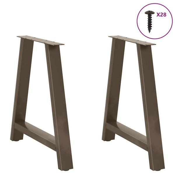 vidaXL Dining Table Legs A-Shaped 2 pcs 80x(72-73) cm Steel