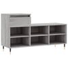 vidaXL Shoe Cabinet Grey Sonoma 102x36x60 cm Engineered Wood