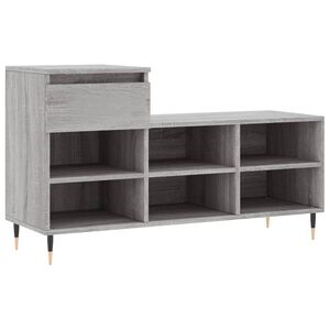 vidaXL Shoe Cabinet Grey Sonoma 102x36x60 cm Engineered Wood
