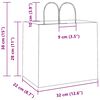 vidaXL Paper Bags 250 pcs with Handles Blue 32x22x28 cm
