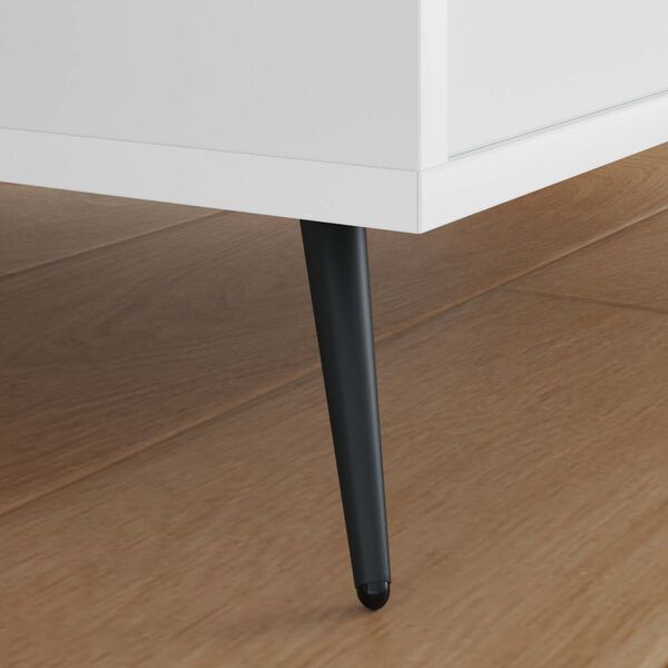 vidaXL Standing Feet 2 pcs Black 56 x 56 x 100 mm Iron