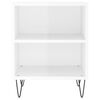 vidaXL Bedside Cabinet High Gloss White 40x30x50 cm Engineered Wood