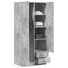 vidaXL Wardrobe Concrete Grey 80x52x180 cm Engineered Wood