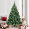vidaXL Artificial Christmas Tree with 300 LEDs Green 210 cm PE and PVC