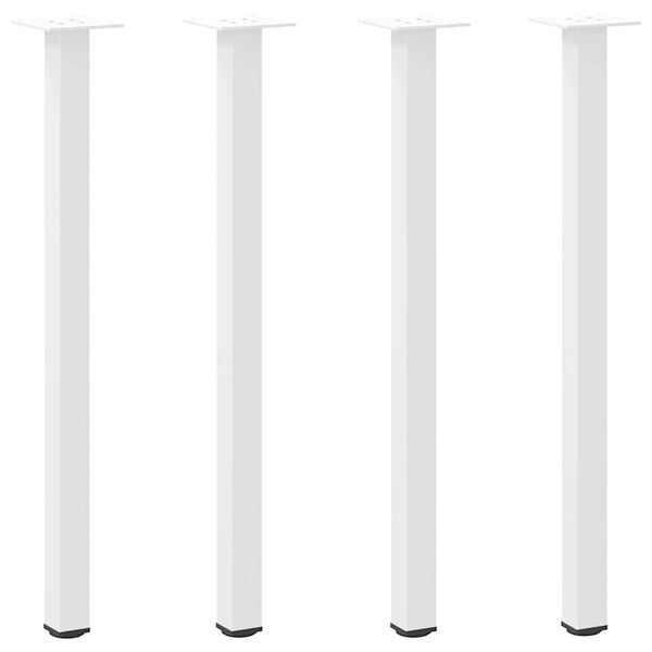 vidaXL Console Table Legs 4 pcs White 72-74 cm Steel