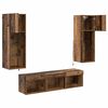 vidaXL TV Wall Units 5 pcs Black Oak 60 x 30 x 30 cm Engineered Wood