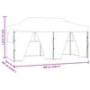 vidaXL Party Tent Folding Cream 291 x 580 x 315 cm Oxford Fabric