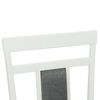 vidaXL Dining Chair 2 pcs White and Grey Solid Rubber Wood